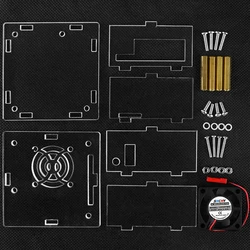 Transparent Acrylic Protection Case with Optional Cooling Fan for Single Board Computers (Option 2)