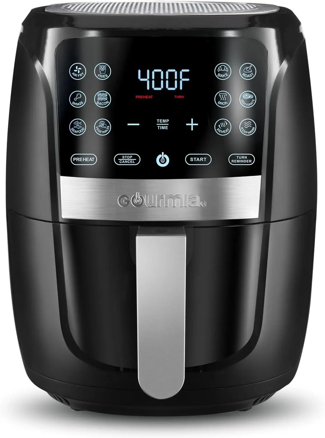 

Air Fryer Oven Digital Display 5 Quart Large AirFryer Cooker 12 Touch Cooking Presets, XL Air Fryer Basket 1500w Power Multifunc
