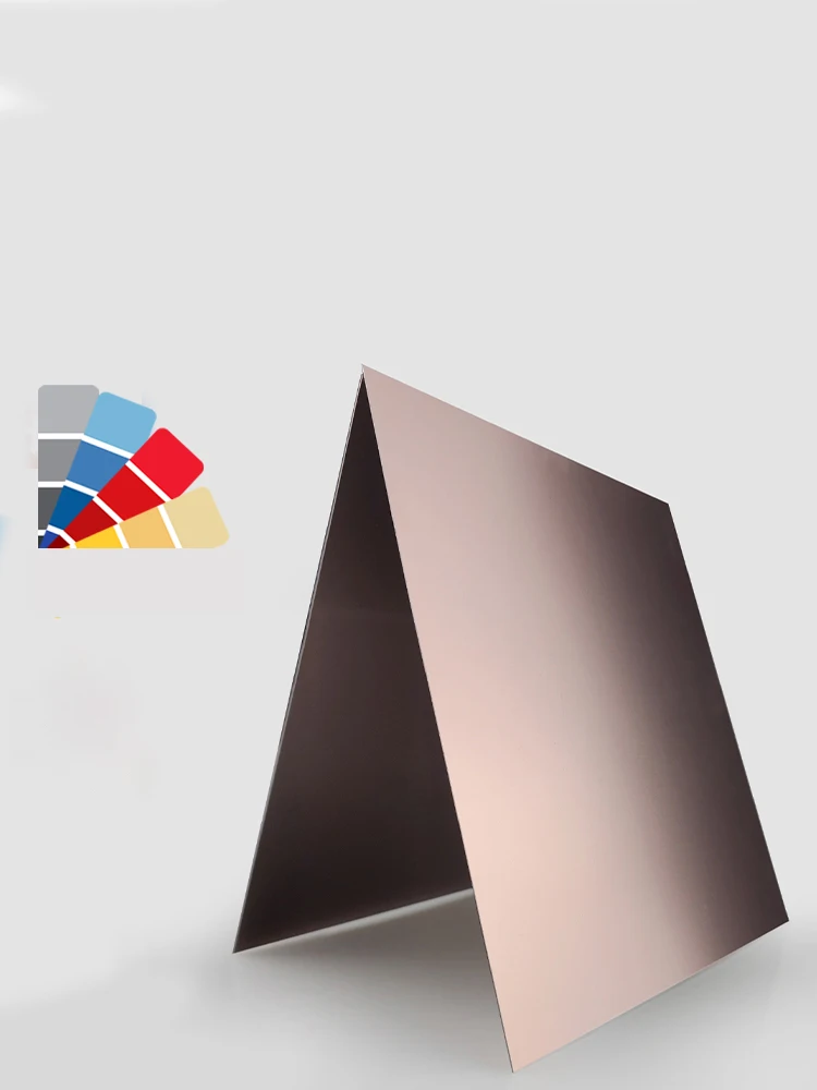 5/0.8/1.0/1.5/2.0mm Rose Gold Anodized Aluminum Plate, Aluminum Oxide Alloy Flat Plate 100x100mm 200x200mm 300x300mm