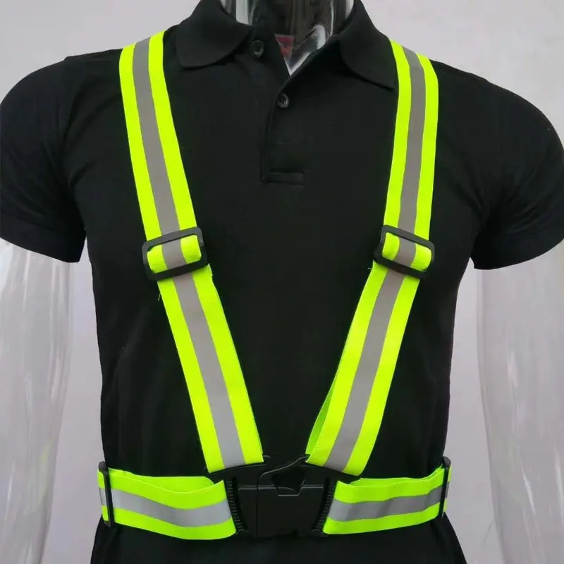 Highlight Reflective Straps Night Work Security Running Cycling Safety  Reflective Vest High Visibility Reflective Safety Jacket AliExpress