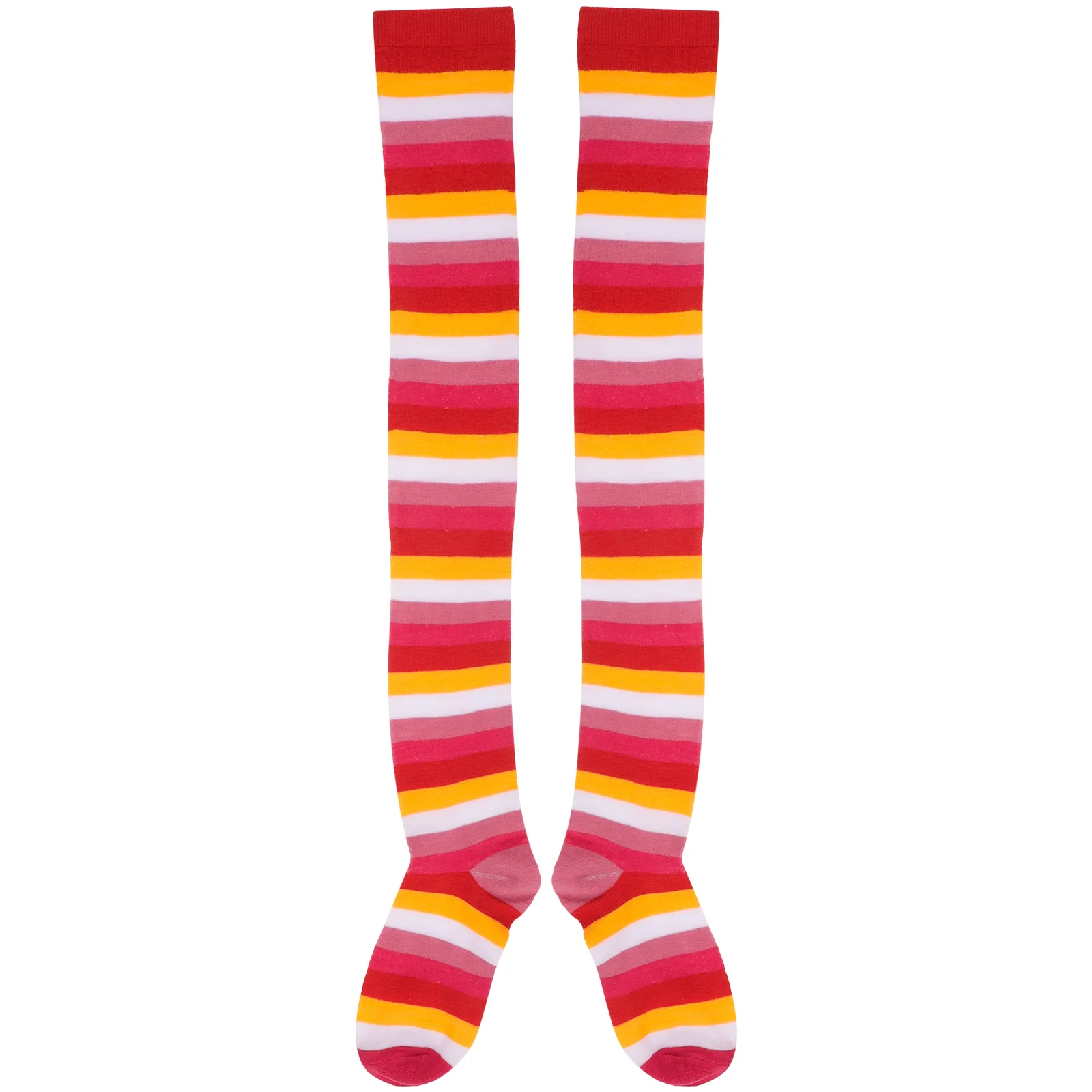 

1 Pair Over Knee Socks Striped Over Knee Stockings Women Thigh High Socks