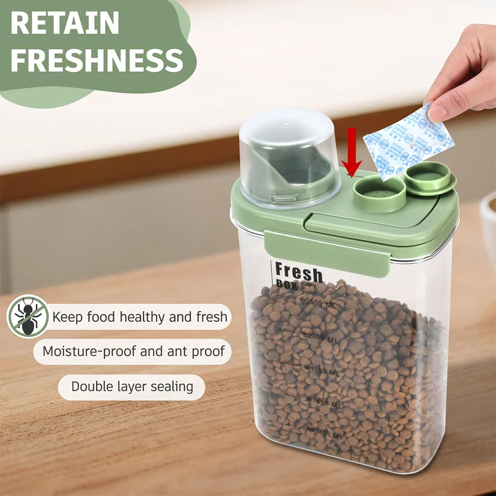 Pet Food Storage Container with Scoop 3