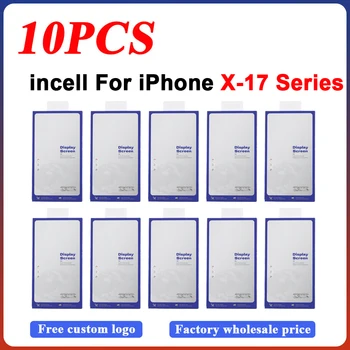 10 Pezzi Display LCD Incell per iPhone X XR XS 11 12 13 14 15 Plus 16 17 Pro, Schermo Touch Digitizer, Assemblaggio Sostituzione Schermo