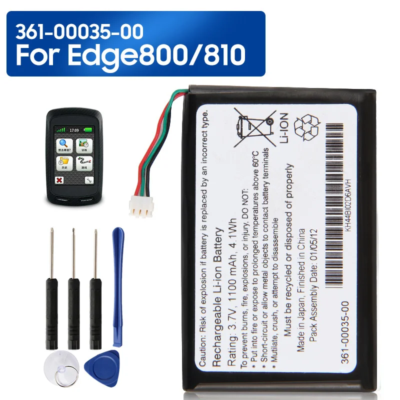 Batteria Di Ricambio 361-00035-00 361-00035-07 361-00035-03 Per Garmin Edge 800 810 Batteria Ricaricabile 1100Mah