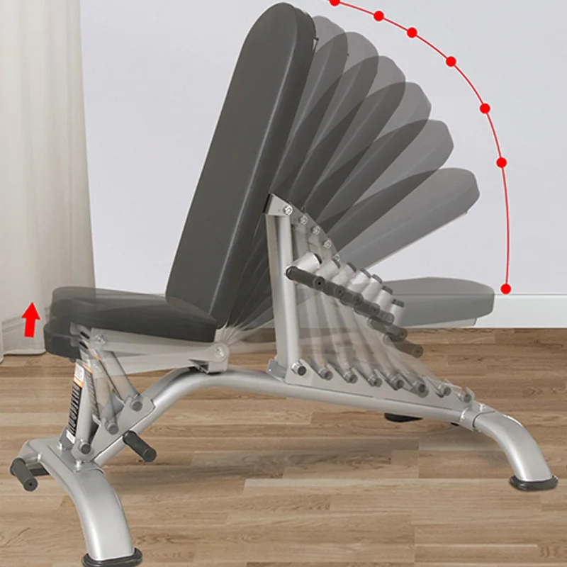MIYAUP heavy multifunctional bench press stool adjustable flat household slivery dumbbell fitness chair