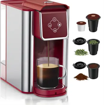 SIFENE Single Serve Coffee Machine, 3-in-1 Pod Coffee Maker for K-Pod Capsule, Ground Coffee, and Leaf Tea with 6-10 oz Cup Size 1
