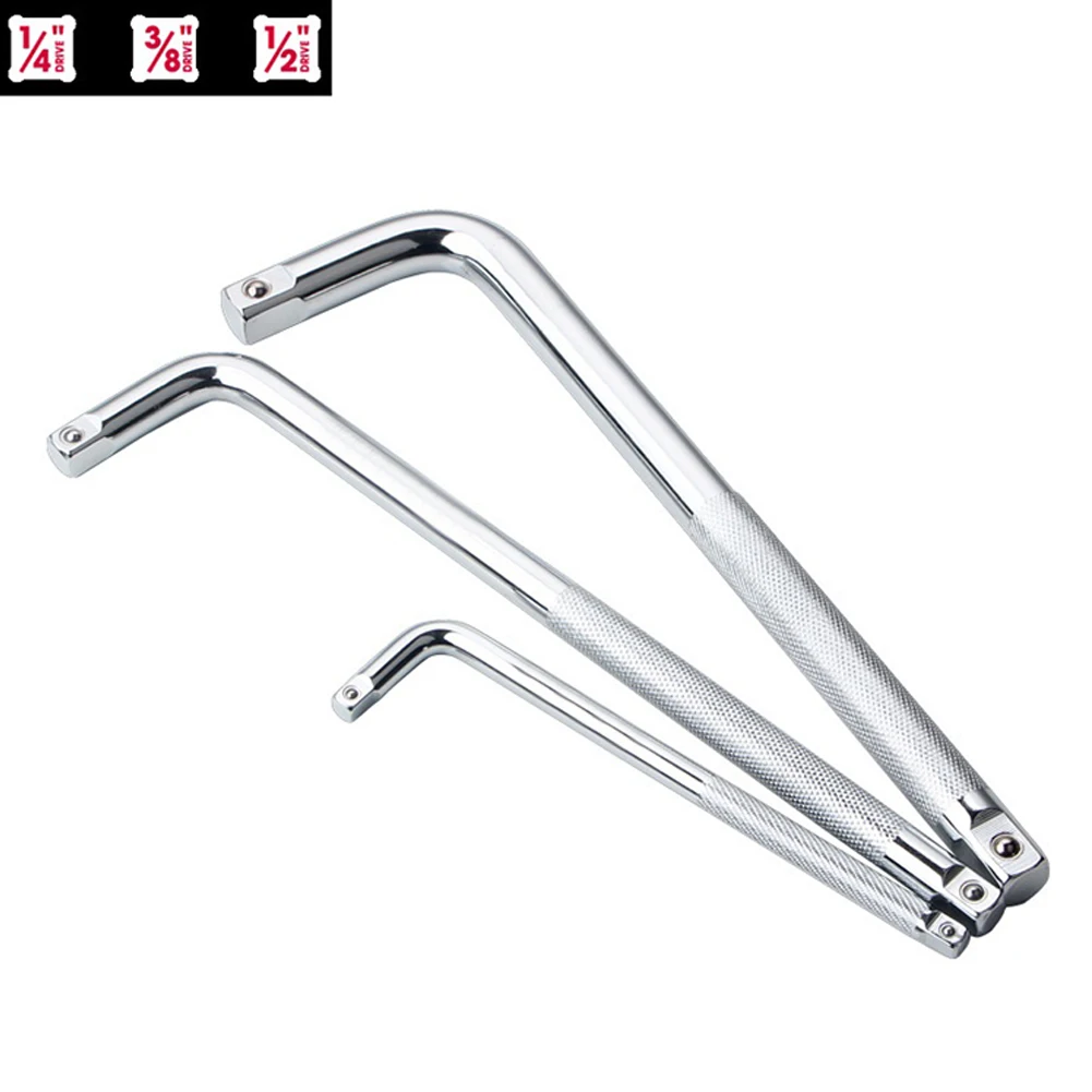

1pc Extension L-Type Shaped Double End Non-Slip Sockets Bent Bar 1/2 1/4 3/8 Wrench Bent Bar L-Handle Sockets Wrench Hand Tools