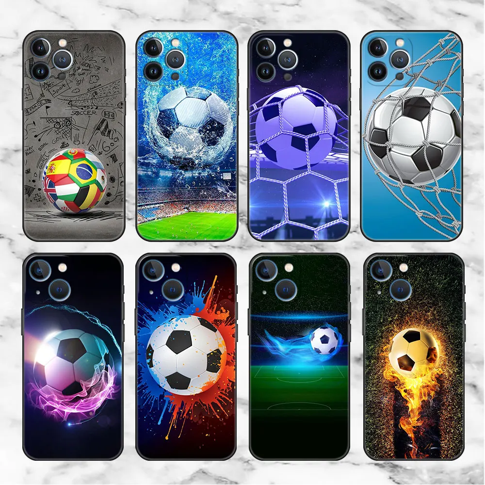 Luxury Football Soccer Silicone Phone Case - Soft TPU Protective Shell Cover