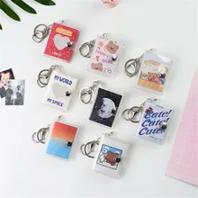 

2 Inch Photo Album Binder PVC Holder Cartoon Transparent Holds 20 Pockets Photo Holder Business Card Bag Mini Photo Holds