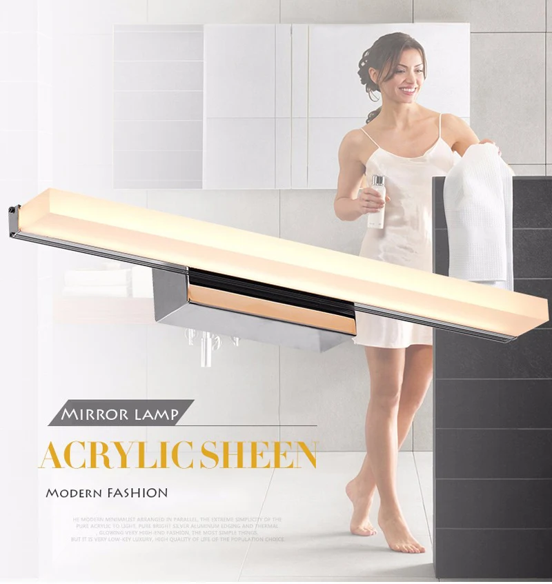 Description Picture 5 of itemQLTEG Led Wall Lamp Bathroom Vanity Light  AC85 - 265V Indoor Modern Wall Sconces LED Mirror Wall Light Fixtures Black White