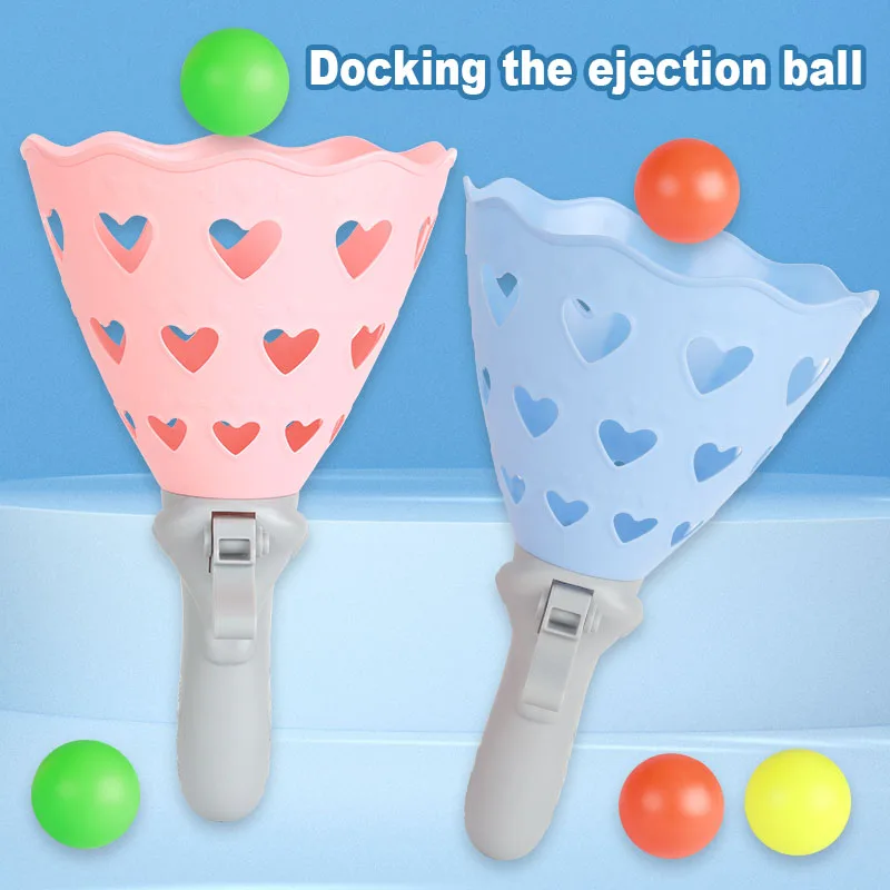 Outdoor Indoor Games Activities For Kids, Pop And Catch Ball Family Games With 6 Launcher Baskets And 10 Balls, Summer Beach Yard Sport Birthday Party Gifts Toys For Kids Ages 4 5 6 8 12+ Years Old