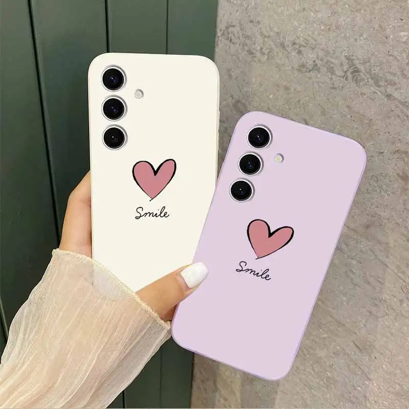 Elegant Liquid Lanyard Silicone Phone Case - Simple Love Collection