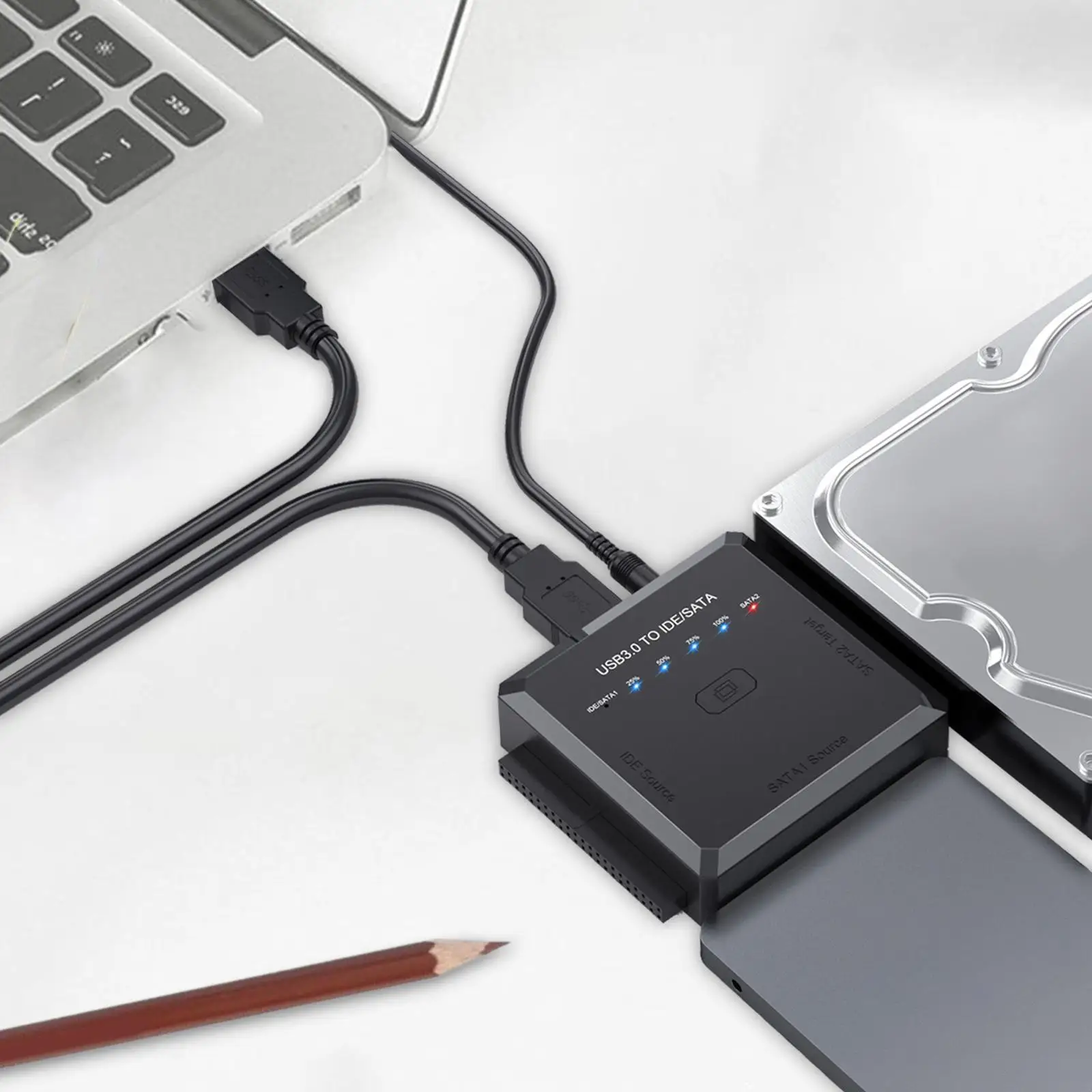 

Внешний преобразователь USB3.0 в IDE/SATA, ЕС адаптер, быстрое подключение, дисковый драйвер, высокая скорость для 2,5, 3,5 дюйма HDD/SSD/IDE DVD ROM