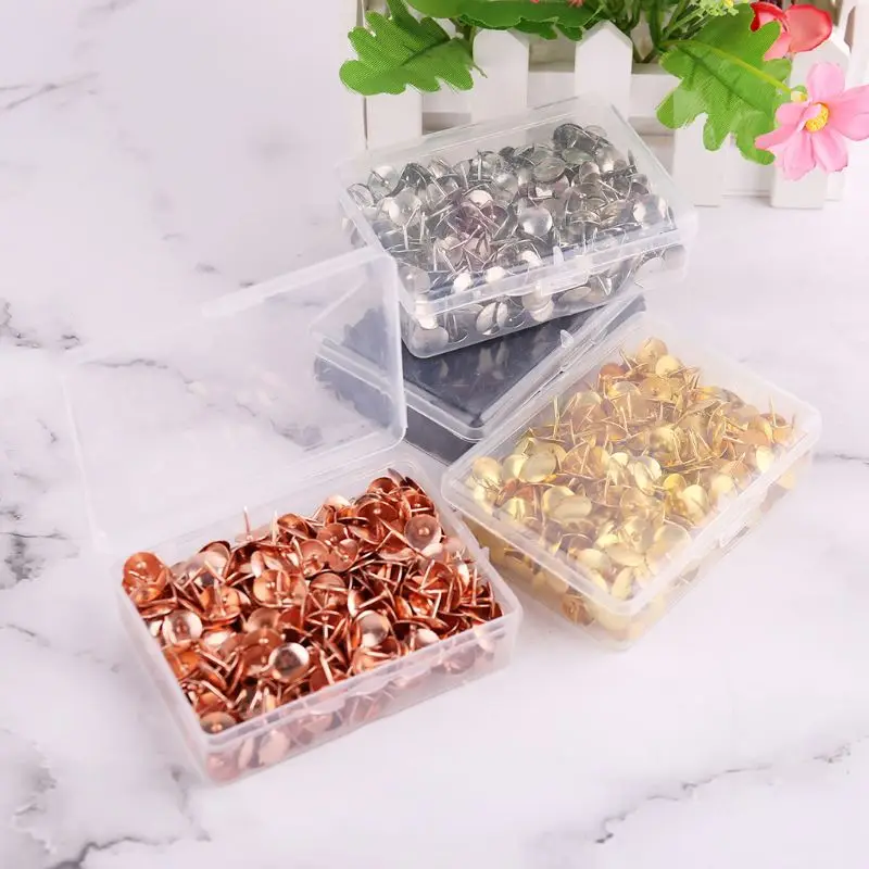 Metal Thumbtack 400pcs Drawing Pins Pushpin Cork Board Photo Wall Map Markers Office School Supply