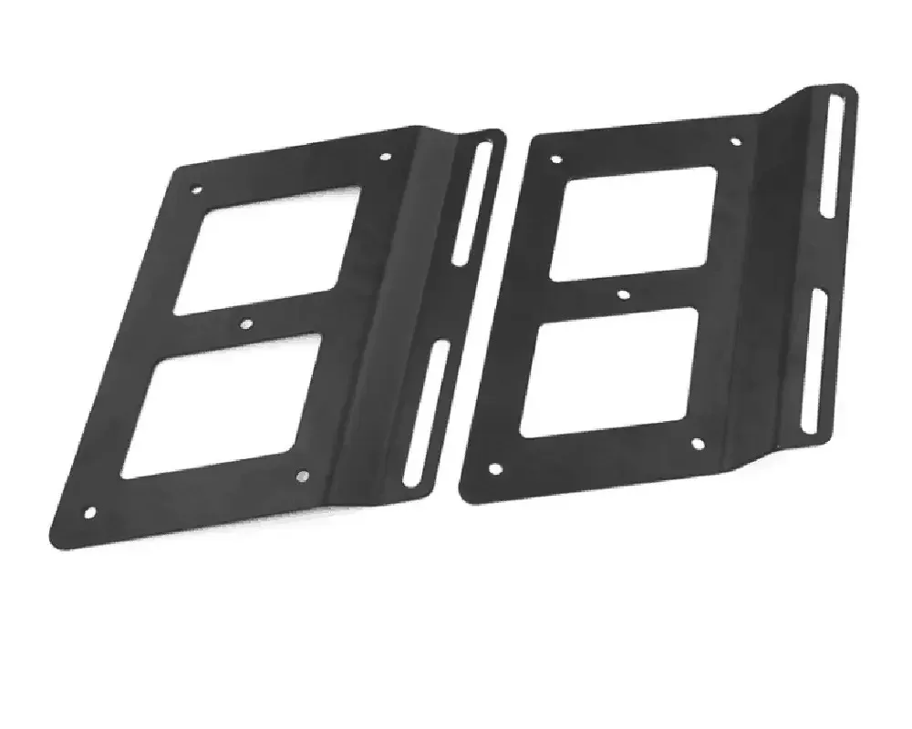 Pair Motorcycle Black Universal Saddle Bags Mount Support Guards Side Bag Brackets For Kawasaki Honda Yamaha Suzuki Harley