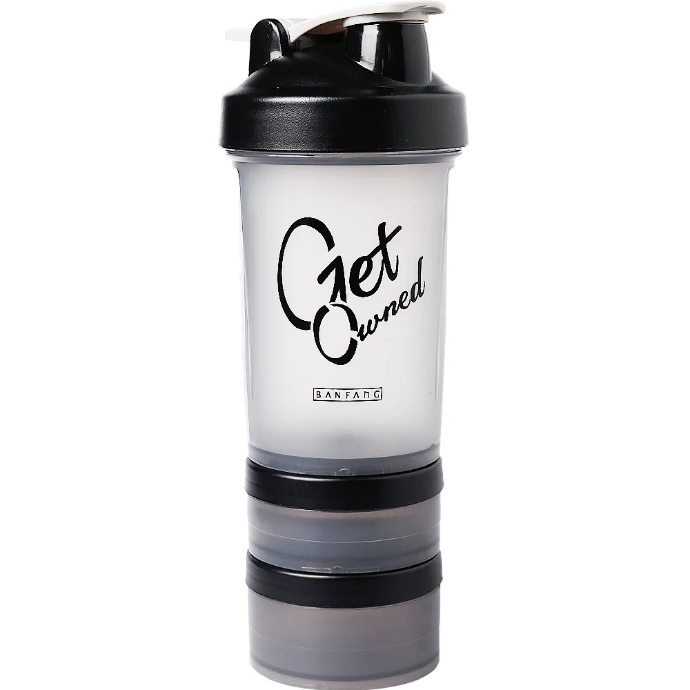 Protein Shaker Bottle sport milk water Gym Fitness workout Powder mix cup  500 ml