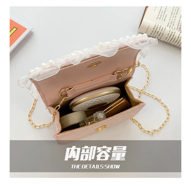 New Lace Pearl Bow Small Square Bag Travel Lipstick Crossbody Bag Small Bag Bolsos De Mujer Lujo 2025 Drop Shipping New Lace Pearl Bow Small Square Bag Travel Lipstick Crossbody Bag Small Bag Bolsos De Mujer Lujo 2025 Drop Shipping