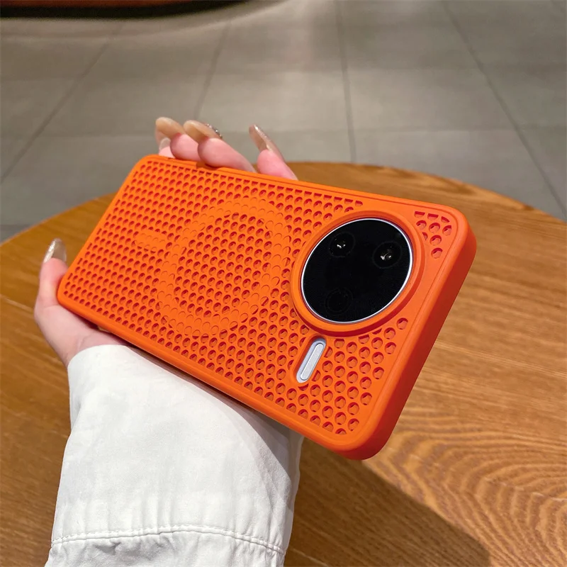 Thermolysis Magnetic Shockproof Rugged Back Case with Cellular Hollow Design