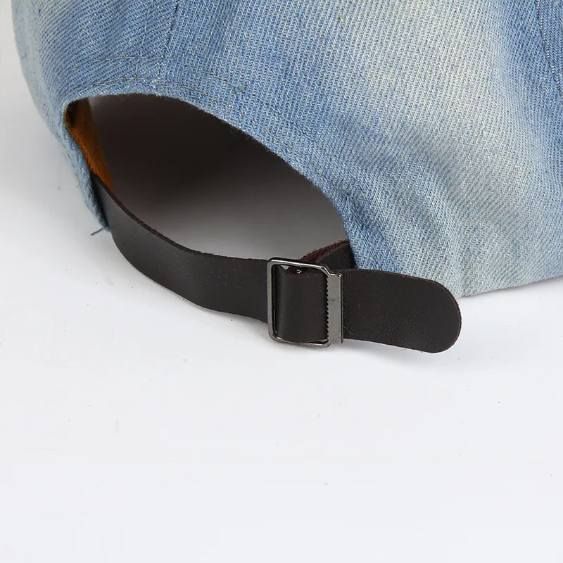 Mode Denim Baseball Kappe Für Frauen Männer Einfarbig Einstellbare Outdoor Sonnenblenden Hut Punk Hip Hop Papa Trucker Pferdeschwanz Caps – Detail 9