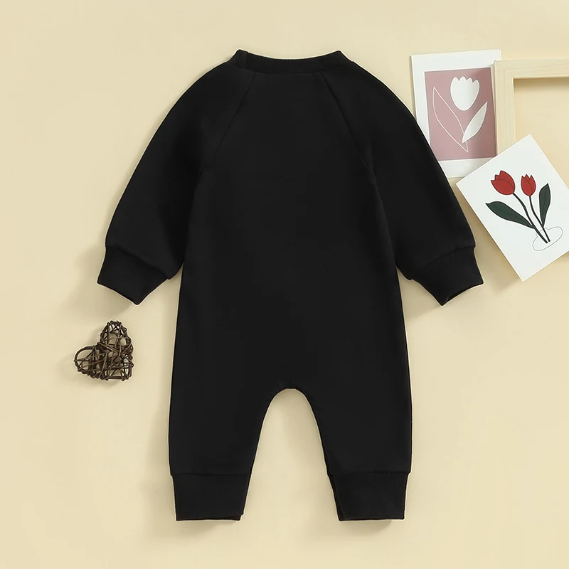 

Newborn Baby Girl Boy Valentines Day Heart Letter Print Sweatshirt Romper Long Sleeve Jumpsuit Spring Clothes