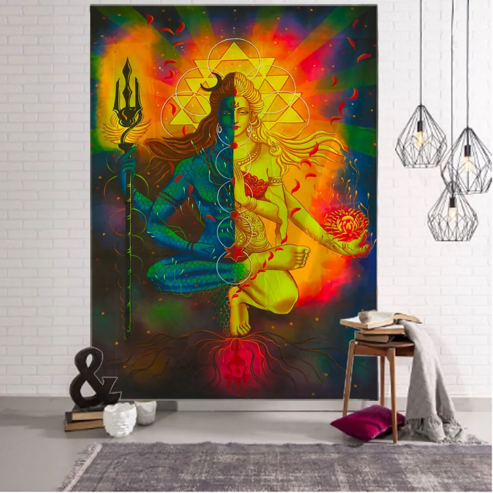 Buddhist Art Tapestry Meditation Seven Chakras Wall Hanging Mantra Bohemian Hippie Room Art Decoration