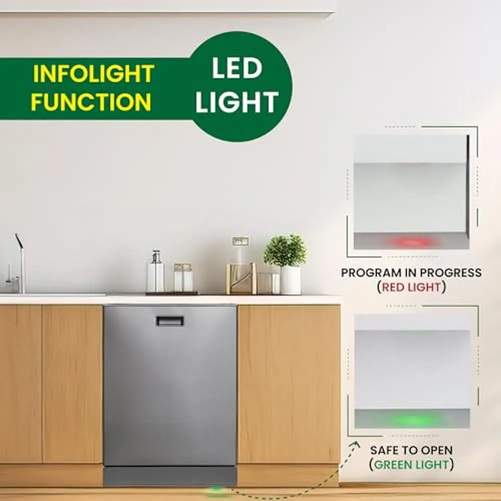 24" Dishwasher Top Control 3 Rack 15 Place 3.4g Quiet 51 dB Energy Star Silver Touch Panel Overflow Protection Dual Arms Low 3