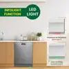 24" Dishwasher Top Control 3 Rack 15 Place 3.4g Quiet 51 dB Energy Star Silver Touch Panel Overflow Protection Dual Arms Low 3