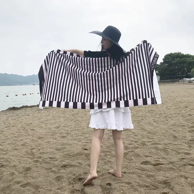 Ultra Fine Fiber Beach Towels with Increased Water Absorption, Good for Beach Use, Home Swimming, Digital Activity, Thickened 1