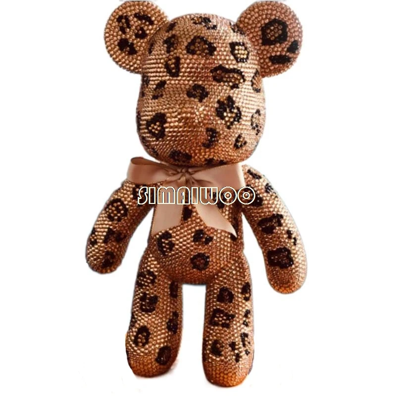 Handgemachte DIY Bär Statue Leopard Diamant Malerei Spielzeug kreative Mosaik Kreuz stich Geschenk Geburtstag Weihnachten Hochzeit dekorativ – Detail 4