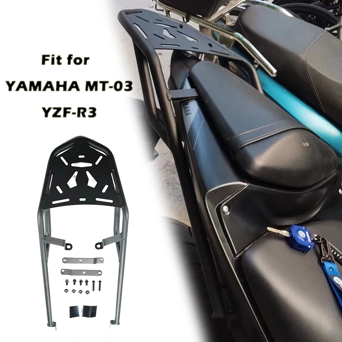 YZF-R3 MT03 Rear Rack Luggage Bracket Shelf Tailbox Support For YAMAHA YZF R3 MT-03 Motorcycle Accessories