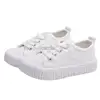 Baby Child White/black Sneaker Spring Lace-up Leisure Kid Comfort Boy/girl Canvas Shoes 5