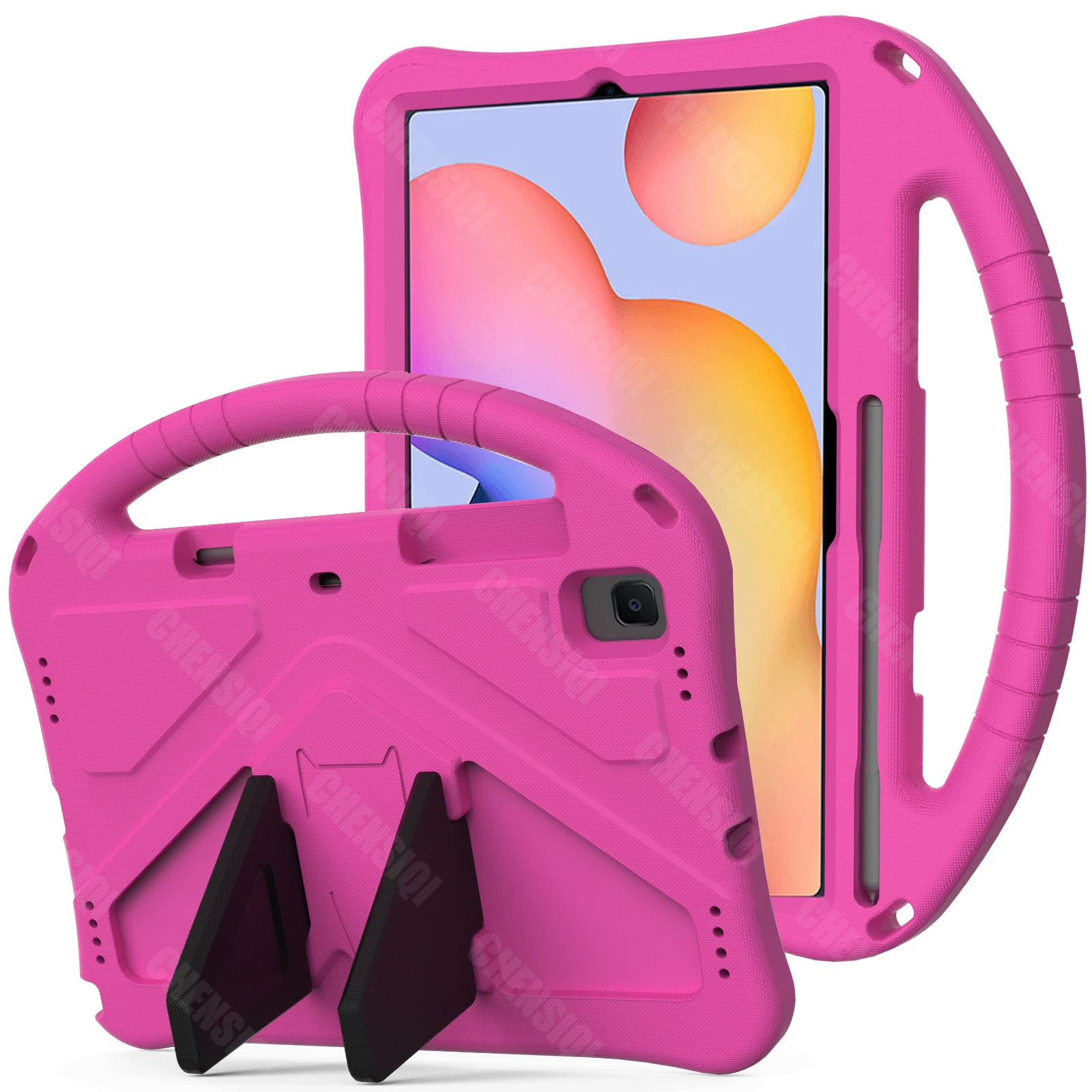 Durable Kids Tablet Case with Stand and Hand Strap - Shockproof 10.4-inch Cover