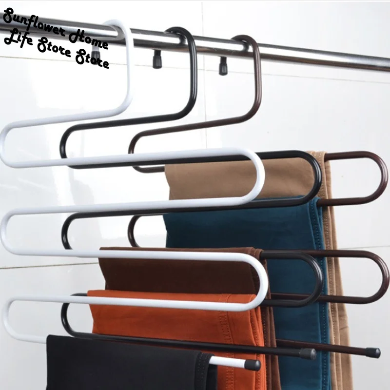 

5 Layer S Shape Clothes Hangers Pants Storage Hangers Cloth Rack Multilayer Storage Closet Organizer Clothing Hangers