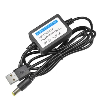 USB 충전 전원 부스트 케이블, DC 5V-12V 1A 스텝 업 컨버터 어댑터, 부스트 구성 요소 포함