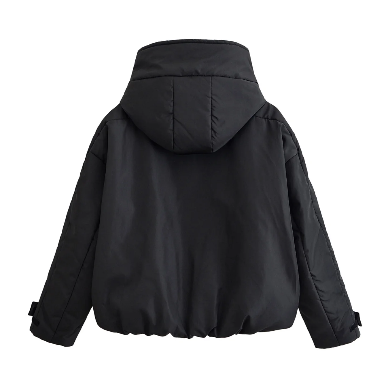 Women Autumn Winter Black Casual Short Hooded Jacket Coat Female Outwear Windbreaker Jacket Lady Commuting Casual Hoodie Jacket