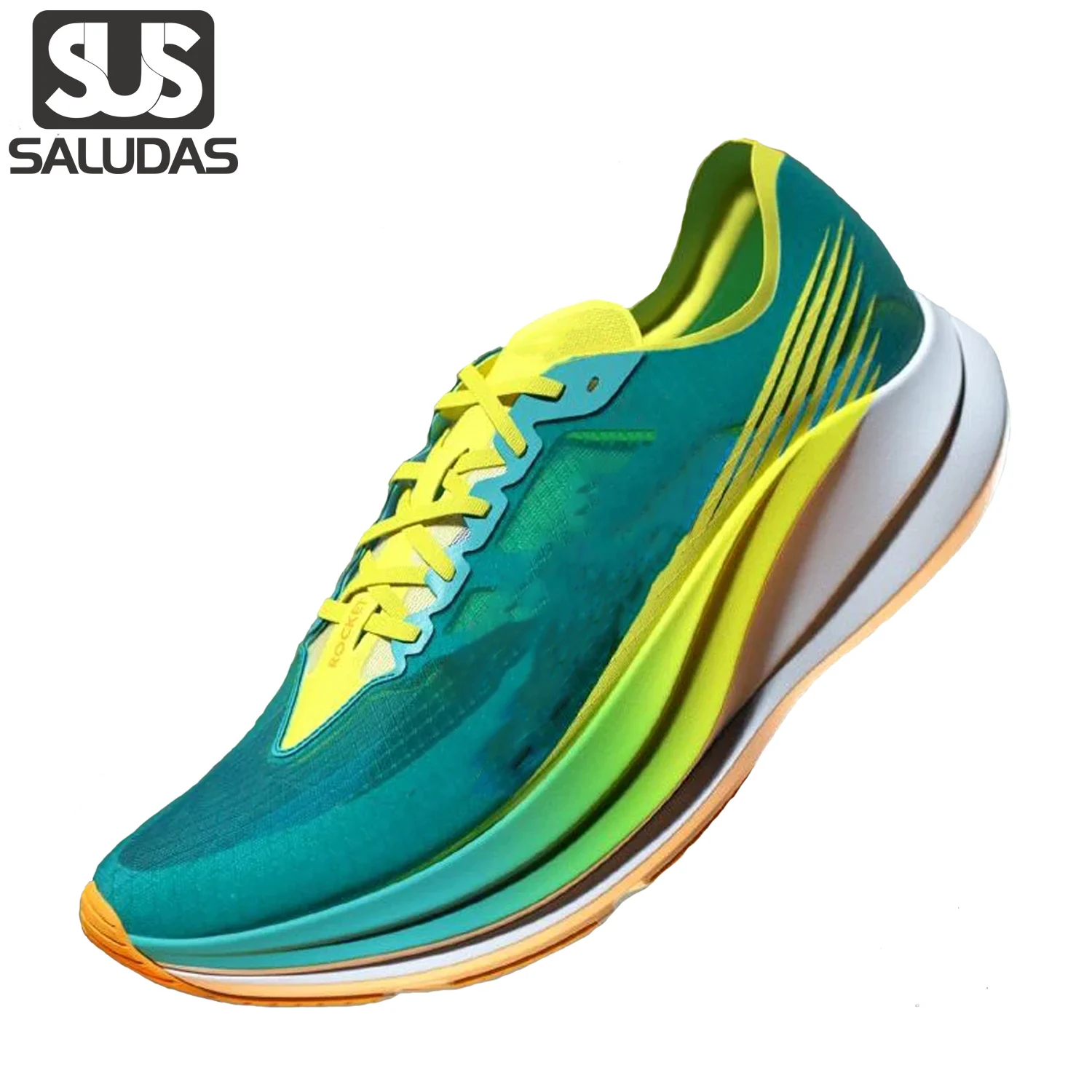 

SALUDAS Rocket X2 Running Shoes Carbon Plate Elastic Road Marathon Running Shoes Men and Women Big Size 47 Jogging Sneakers