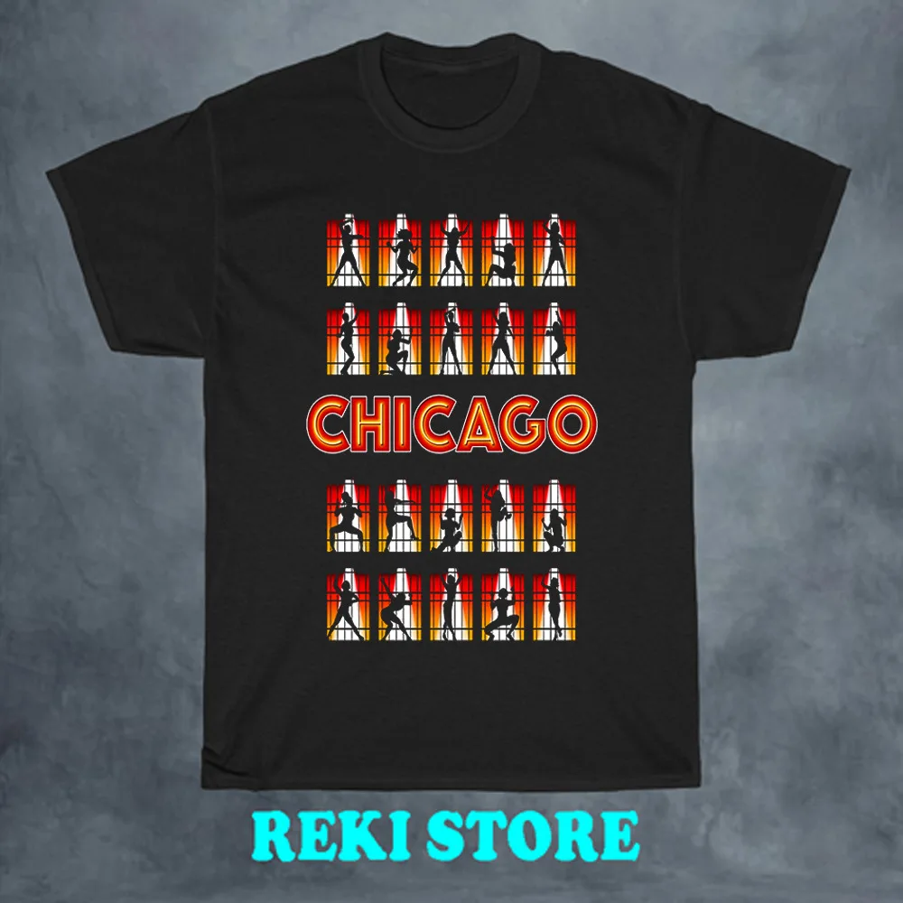 

Chicago Broadway Musical Men's Black T-shirt Size S-5XL