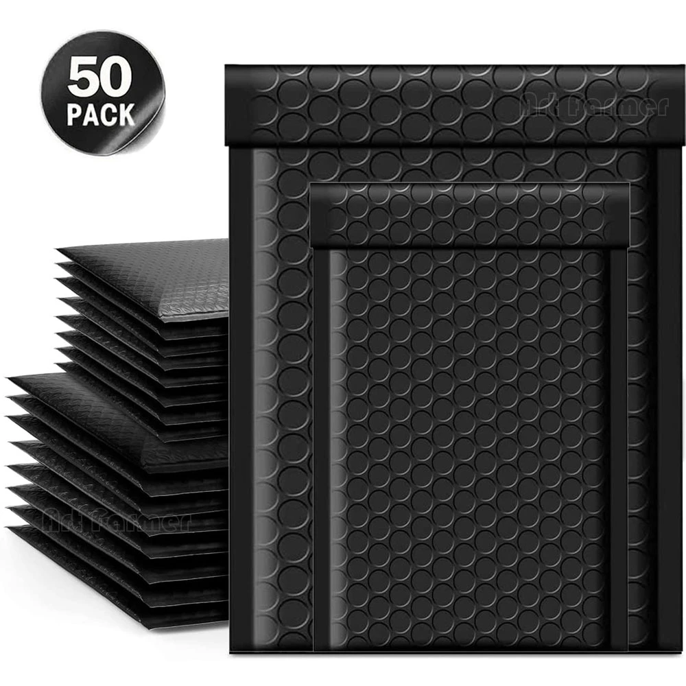 50pcs Bubble Mailers Wholesale 100pcs Black Shipping Bags for Packaging