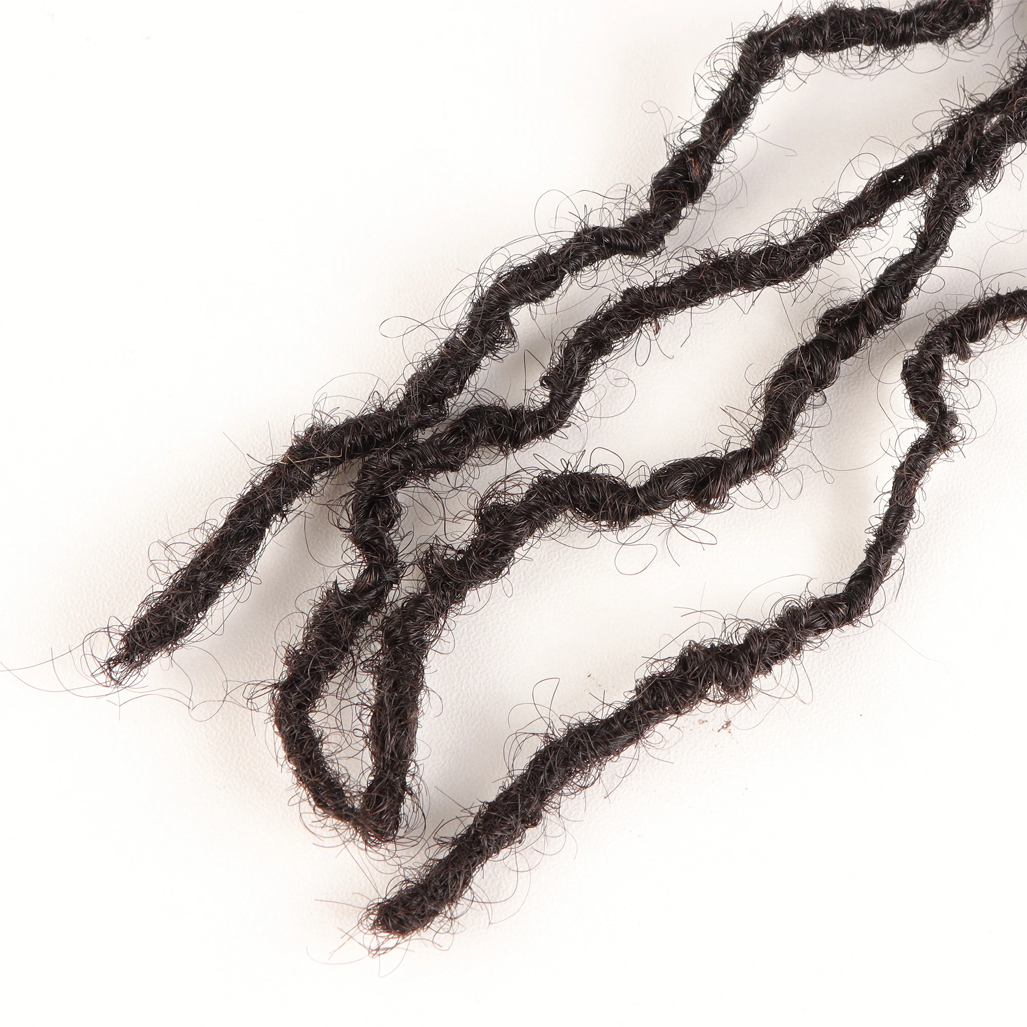 AHVAST 100% Human Hair interLocs Microlocs Dreadlocks Extensions 0.2cm-0.3cm thickness