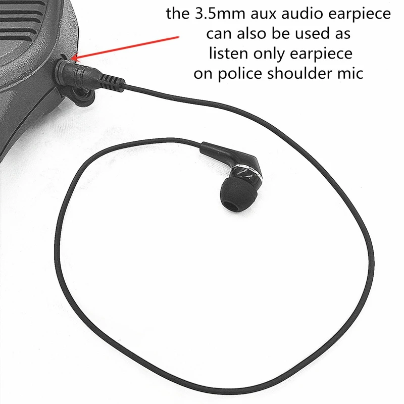 RISENKE-Acoustic Tube Earpiece for Motorola,Headset to 3.5 Audio,Walkie Talkie Radio,Dividable,XPR3300,XPR3300e,XPR3500,XPR3500e