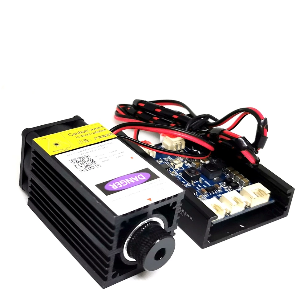 Focusable 405nm 500mw Blue-violet PWM Engraver Laser Dot Module Cooling Fan DC12V Engraving