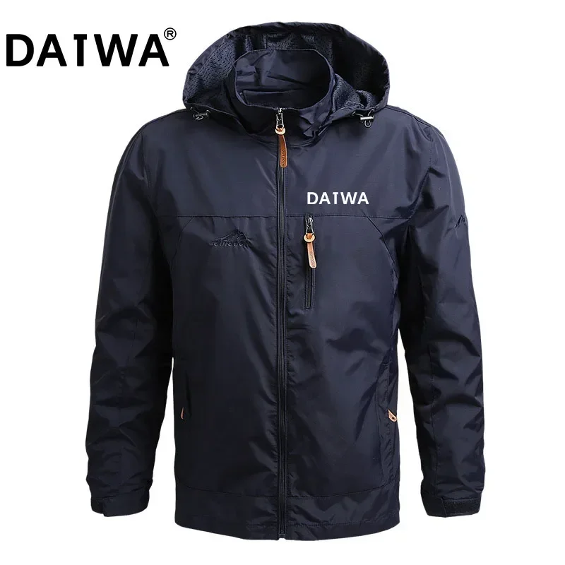 Datwa Men Waterproof Fishing Jacket Hooded Casual Clothing Outdoor Clothes Windbreaker Windproof Autumn Outwears Hiking Coats