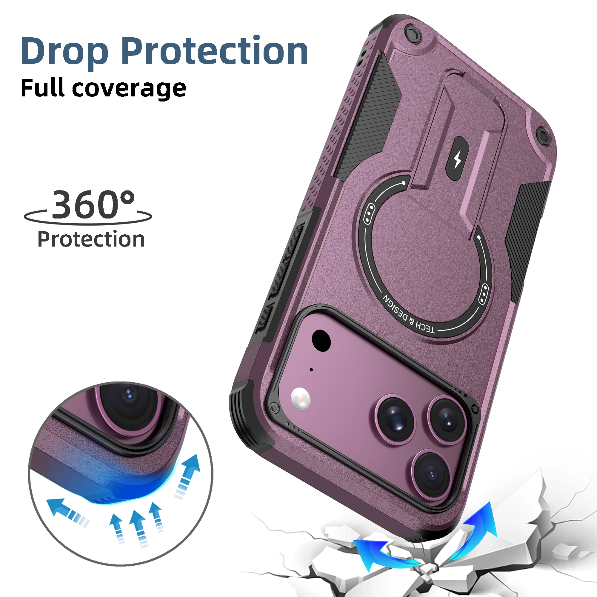 Shockproof Stand Holder Case with Enhanced Protection