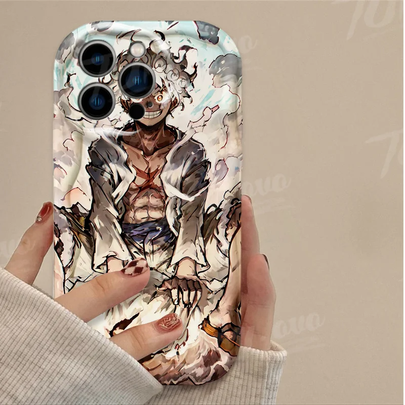 Luxury O-One Piece Wave Phone Case For iPhone 15 14 13 12 11 Pro Max X XR XS 8 7 6 6S Plus SE 2020 Clear Soft Silicone Cover