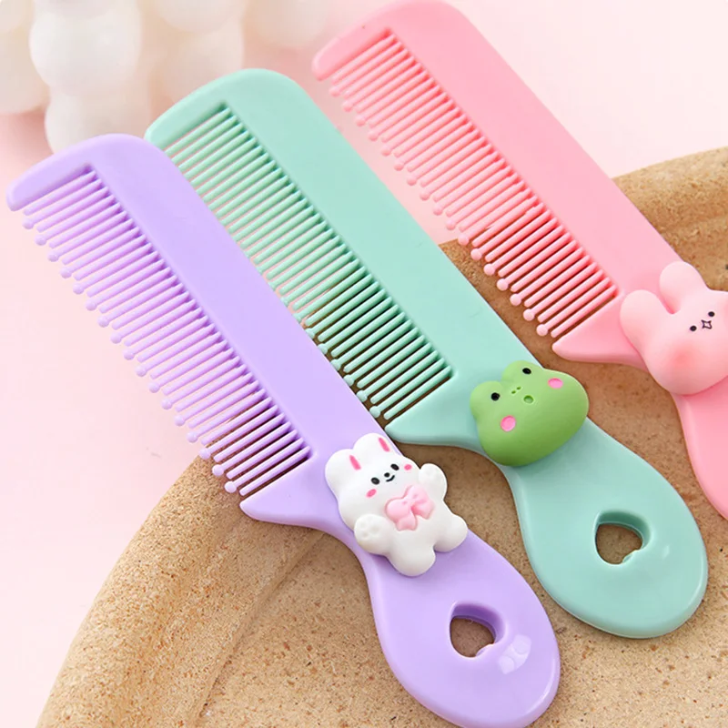 Baby Cartoon Combs Portable Untangling Bangs Round Tooth Hairbrush Children Small Anti-screw Hair Brush Comb for Girls Things