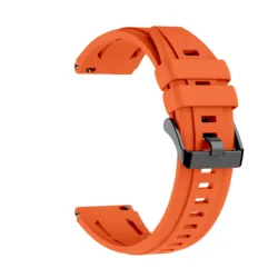 Breathable Silicone Strap for Smartwatches - Premium Accessories Band (Orange)