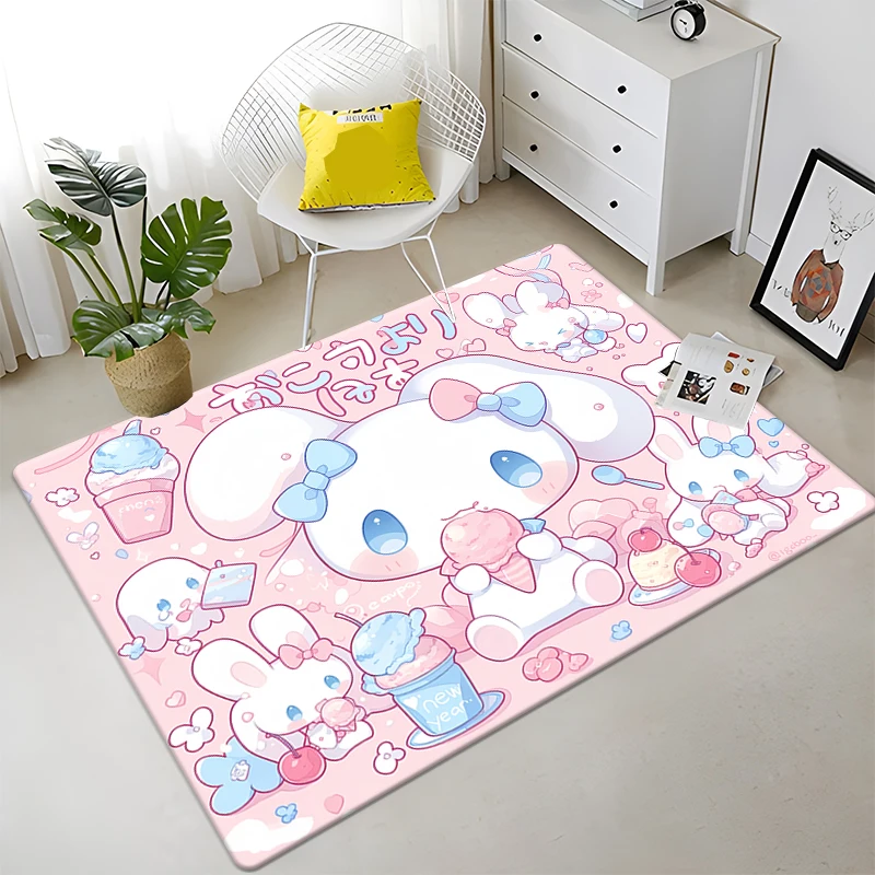 Description Picture 5 of itemMINISO&Sanrio Cinnamoroll Printed Carpet Living Room Home Decoration Sofa,Table Rug Non-slip Bedside Leisure Mat Stain-resistant