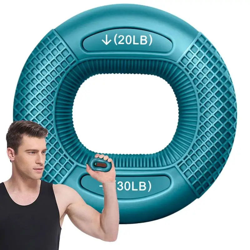 

Silicone Hand Grip Ring Silicone Finger Strength Exerciser Training Ring With 2 Resistance Levels Thumb Stretcher Wrist Grip Arm