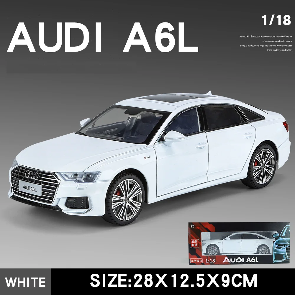 Large 1:18 Audi A6L Sendan Alloy Model Car Collection Metal
