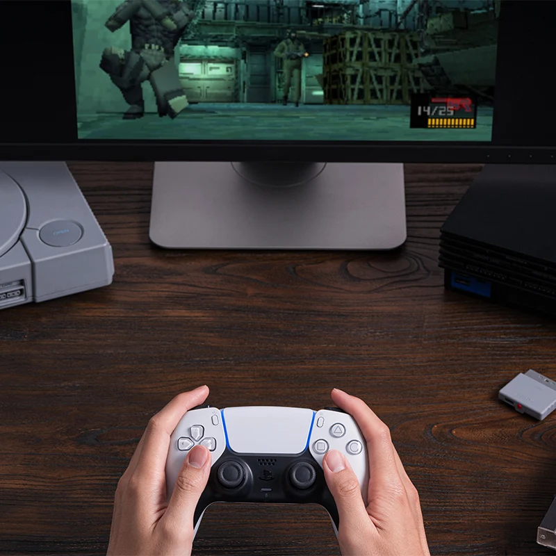 8BitDo Retro Receiver Adapter for PS1 PS2 and Windows, Compatible